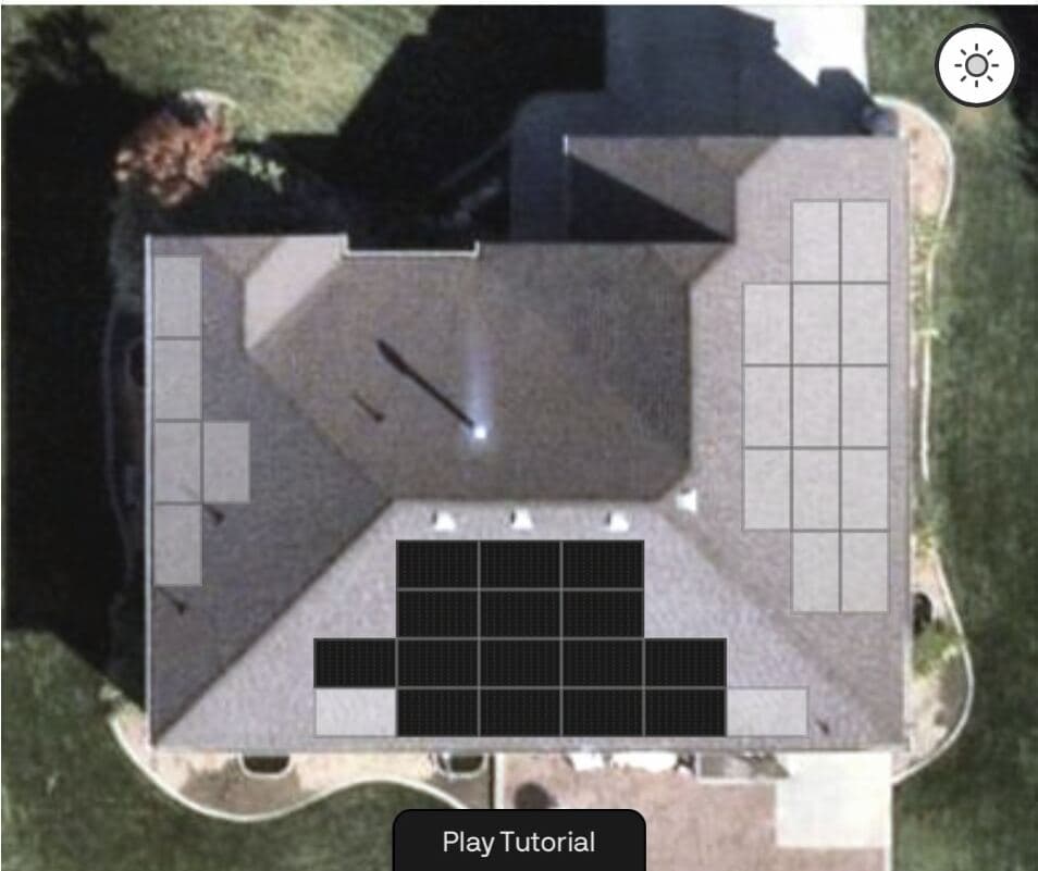 Solar panel roof layout