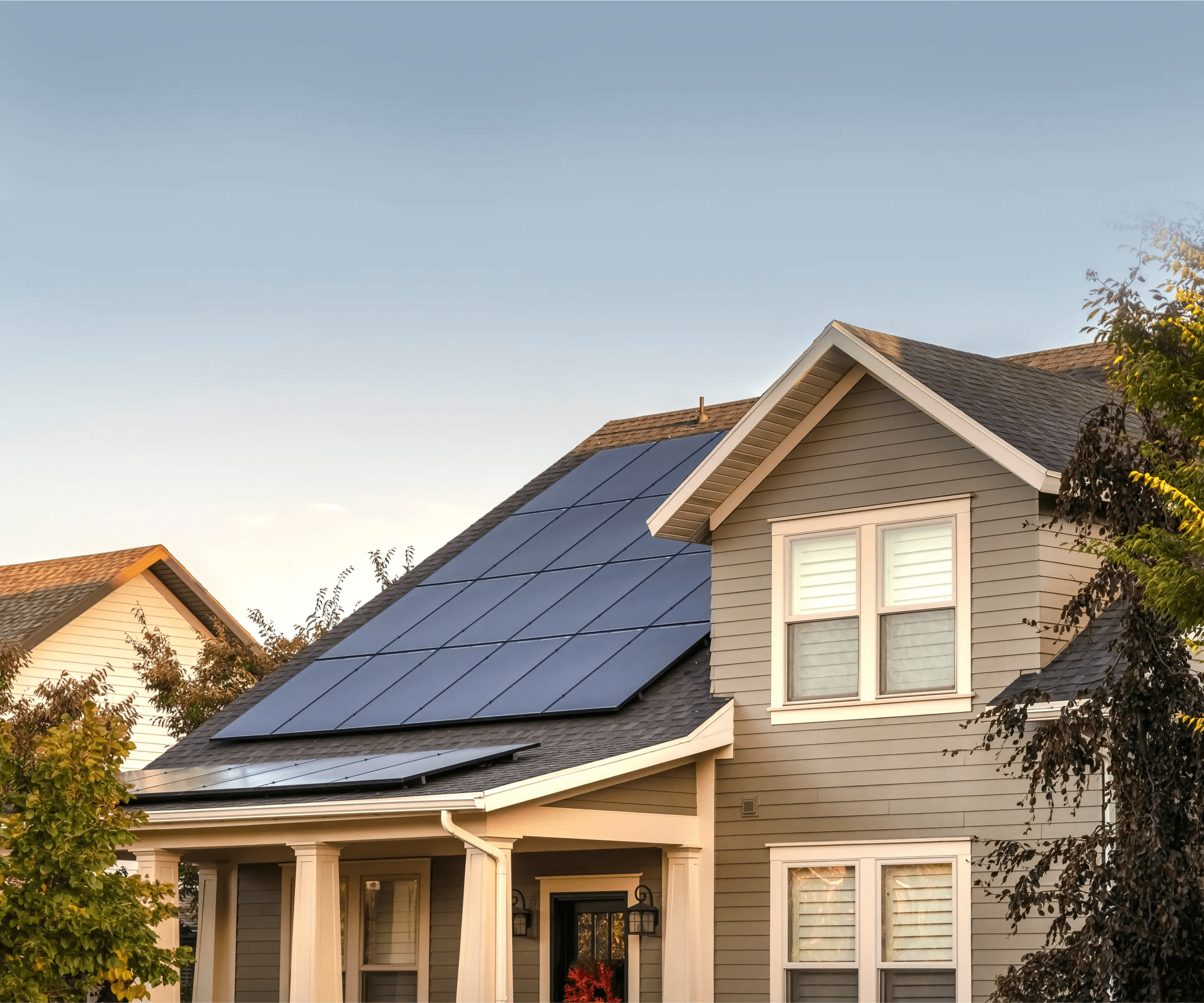House with solar panels