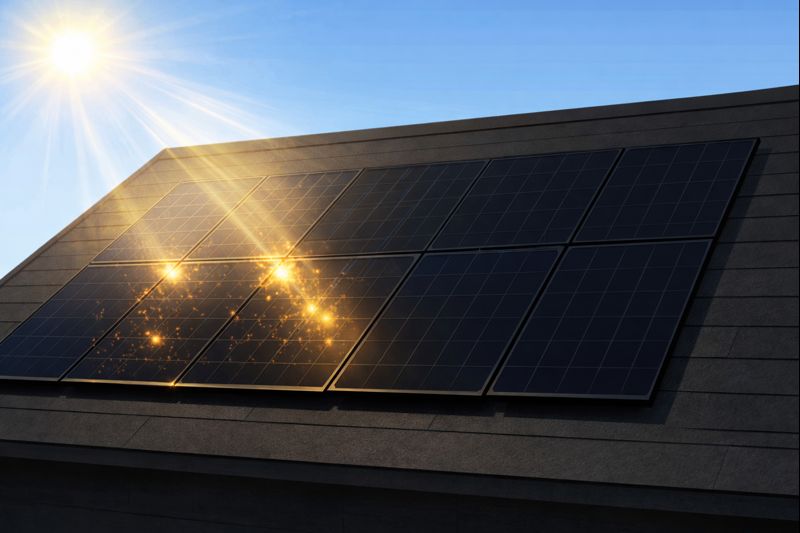Panels capture sunlight