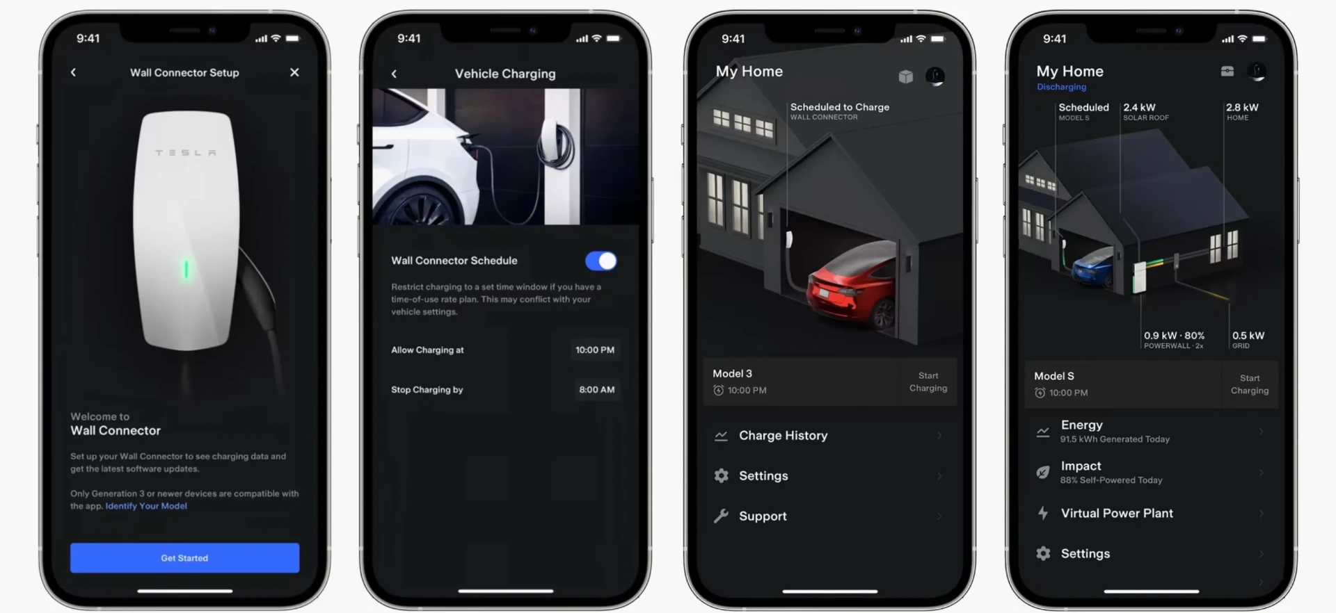 Tesla app showing energy dashboard